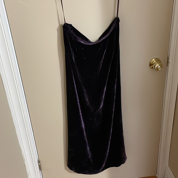 Eileen Fisher, purple velvet skirt, S - Picture 5 of 6